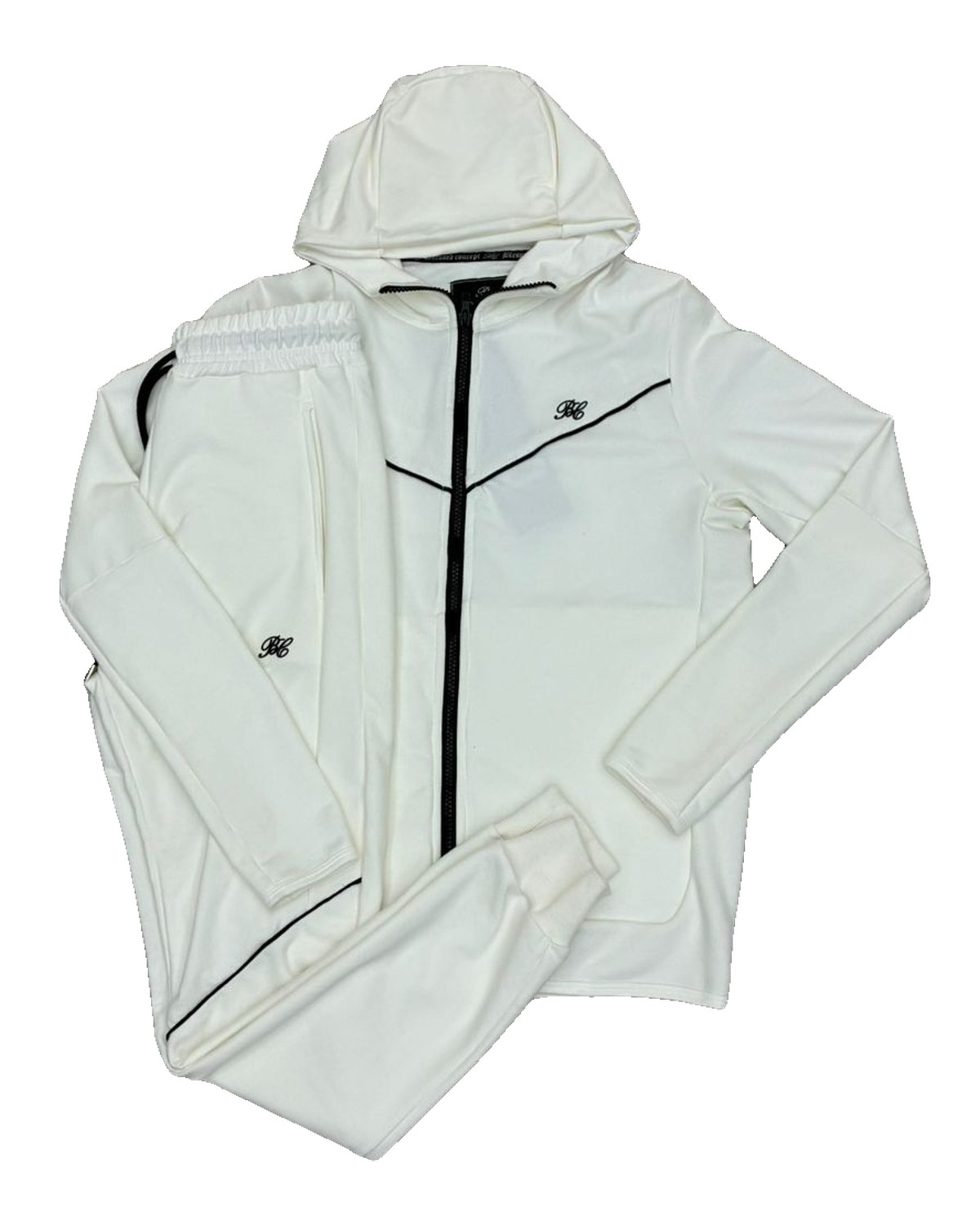Conjunto Blessed Branco Friso Preto