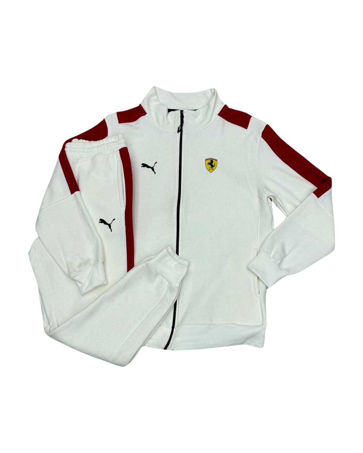 Conjunto Puma Ferrari Branco Vermelho